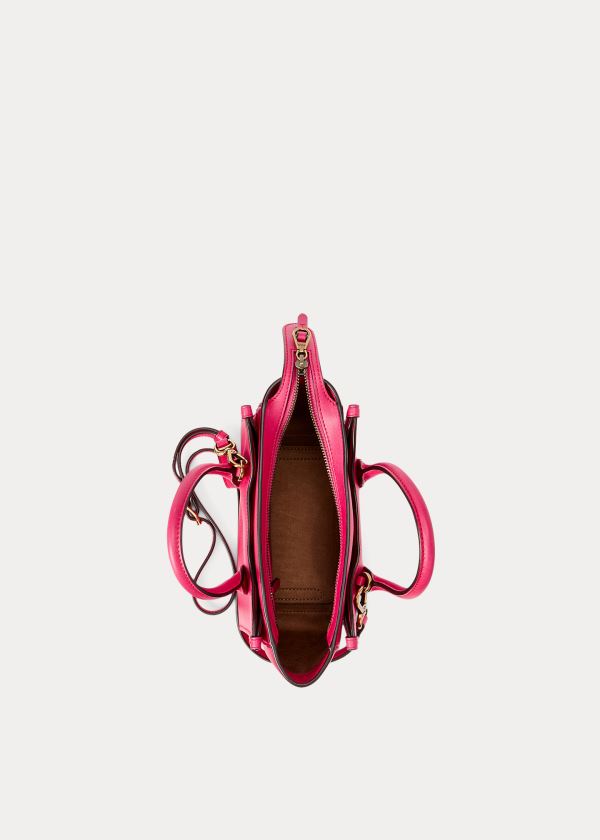 Ralph Lauren Læder Mini Sloane Satchel Růžové | KAwHdqZ4
