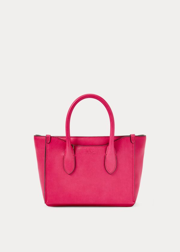 Ralph Lauren Læder Mini Sloane Satchel Růžové | KAwHdqZ4
