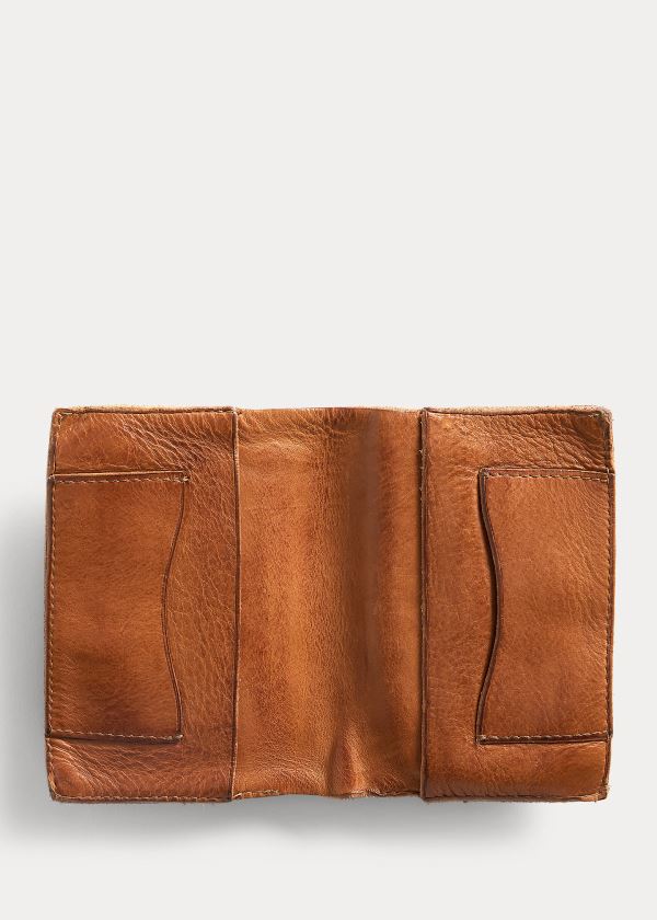 Ralph Lauren Læder Passport Wallet Tmavě Hnědé Indigo | rXoKEq1B