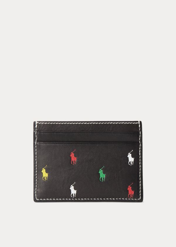 Ralph Lauren Læder Pony Card Case Černé Viacfarebný | sMQJ5ulf