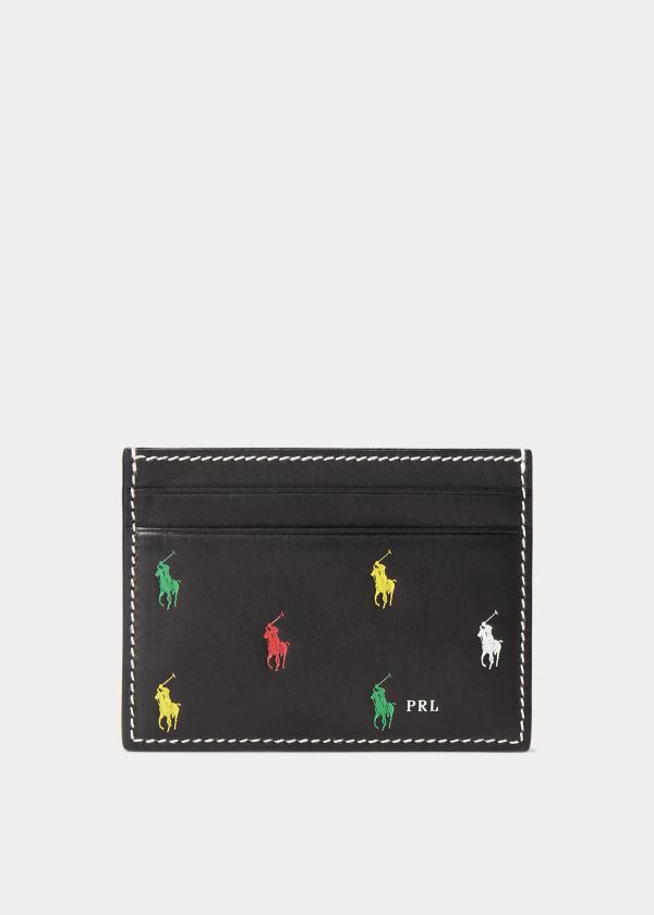 Ralph Lauren Læder Pony Card Case Černé Viacfarebný | sMQJ5ulf