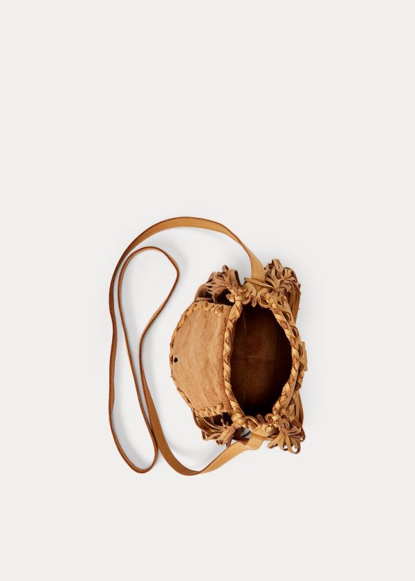 Ralph Lauren Læder Ridgeway Crossbody Bag Hnědé | FNbDx50K