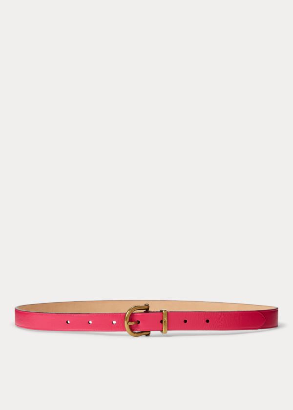 Ralph Lauren Læder Stirrup Belt Růžové | N136fgNb