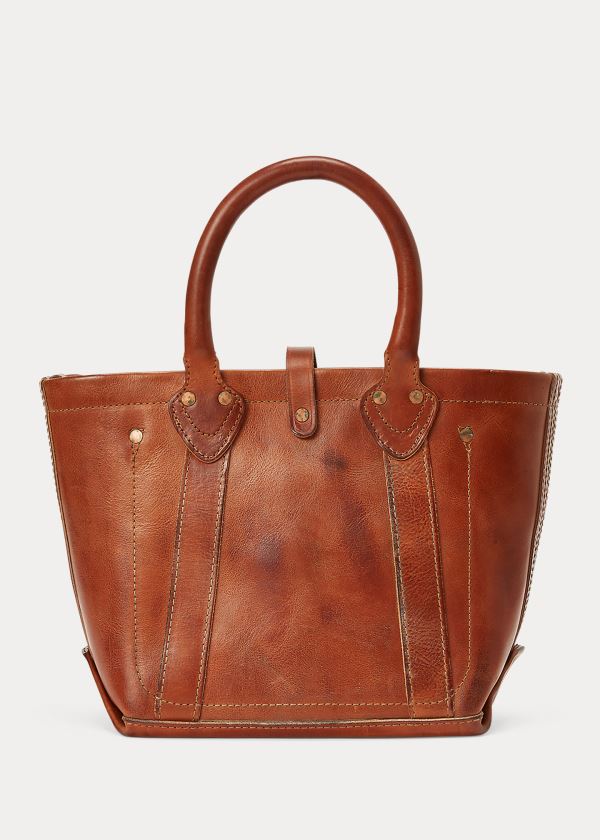 Ralph Lauren Læder Tote Hnědé | 0Jhpd4iB
