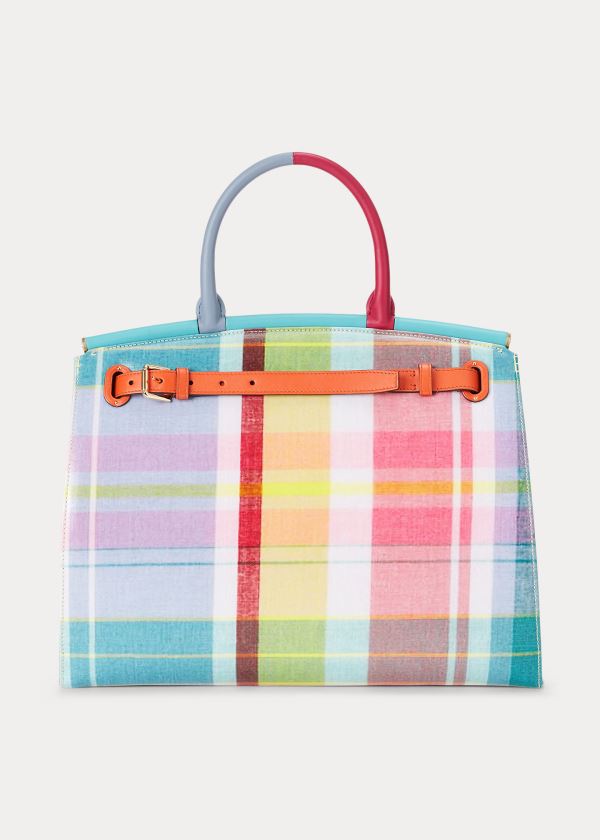 Ralph Lauren Madras Large RL50 Handbag Viacfarebný | AlZYmOKl