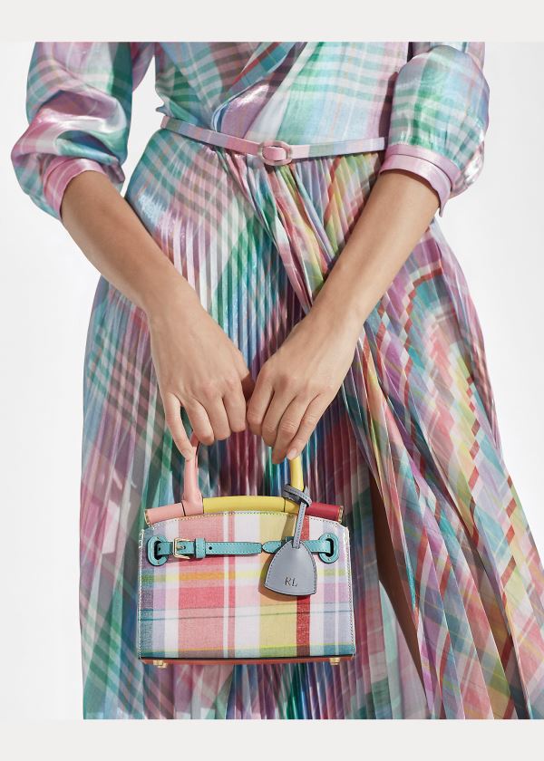Ralph Lauren Madras Mini RL50 Handbag Viacfarebný | aKjrLaYN