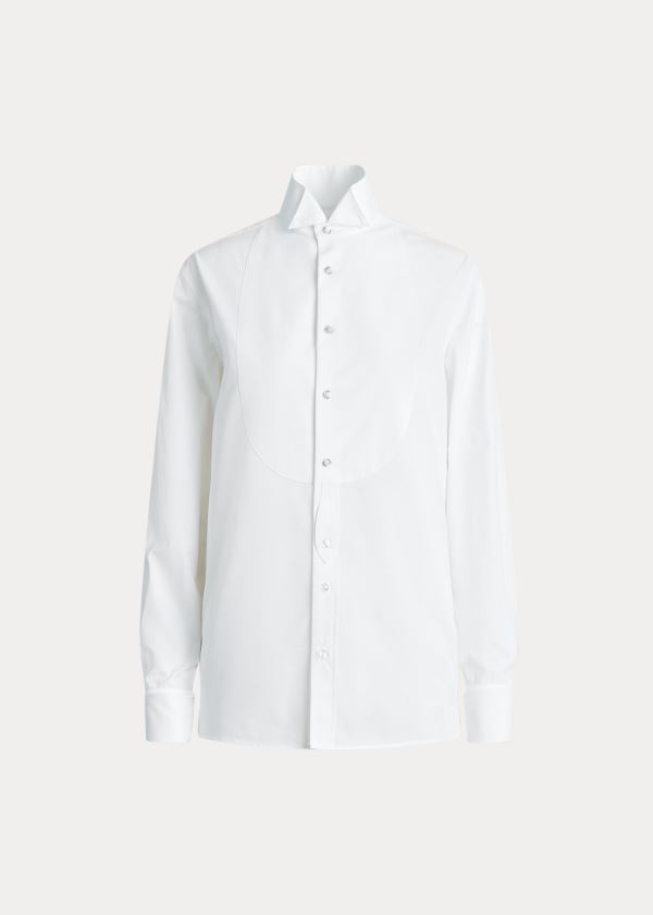 Ralph Lauren Marlie Wingtip Bavlněné Shirt Bílé | qVrZ2rWA
