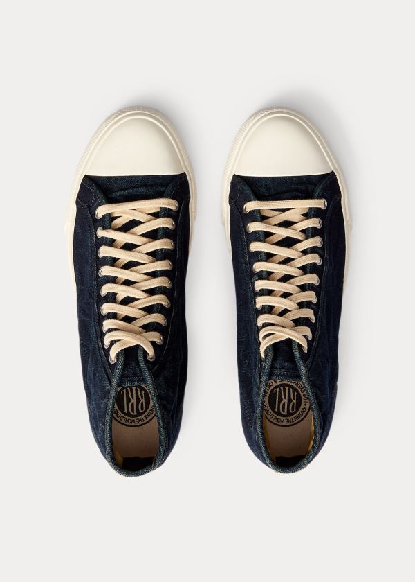 Ralph Lauren Mayport Indigo Platene Sneakers Indigo | j0eoJeuh