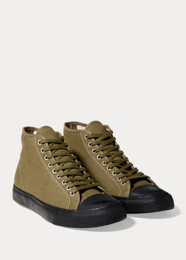 Ralph Lauren Mayport Platene Sneakers Olivy Zelené | Uqoqqbgx