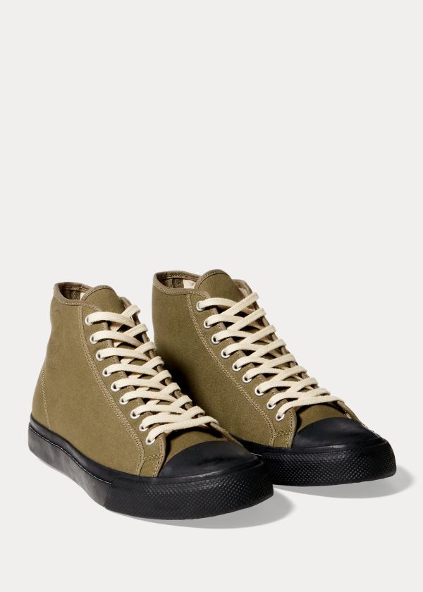 Ralph Lauren Mayport Platene Sneakers Olivy Zelené | Uqoqqbgx