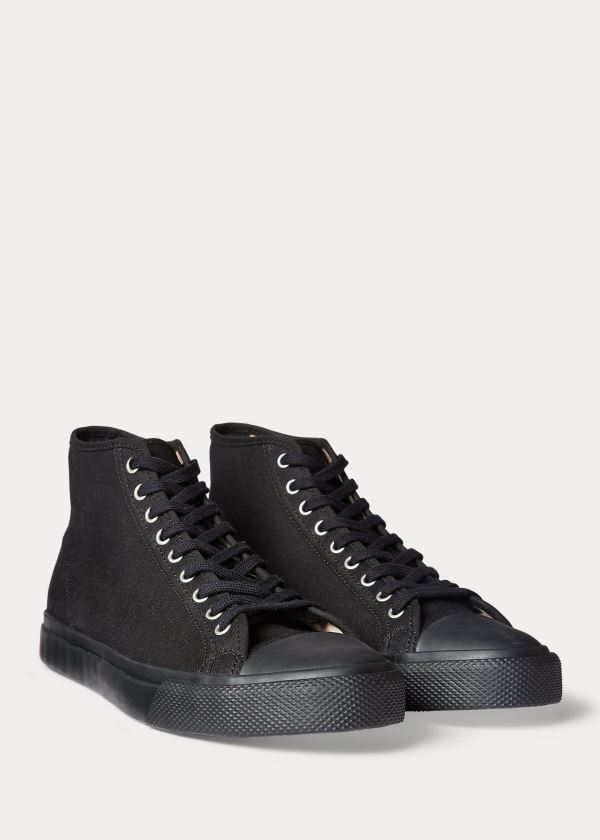 Ralph Lauren Mayport Platene Sneakers Černé | JZ4REh3v