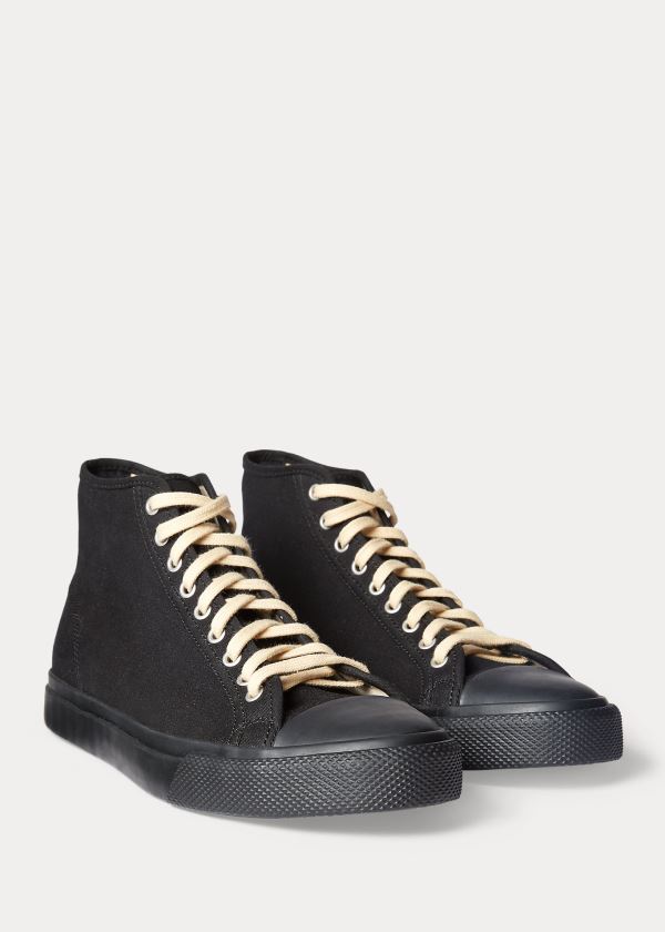 Ralph Lauren Mayport Platene Sneakers Černé | JZ4REh3v