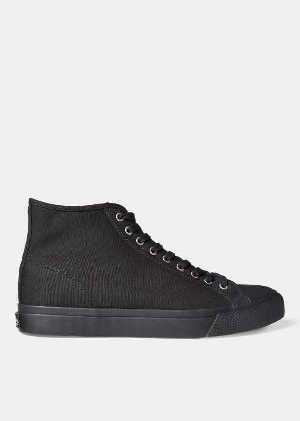 Ralph Lauren Mayport Platene Sneakers Černé | qbii9nB6