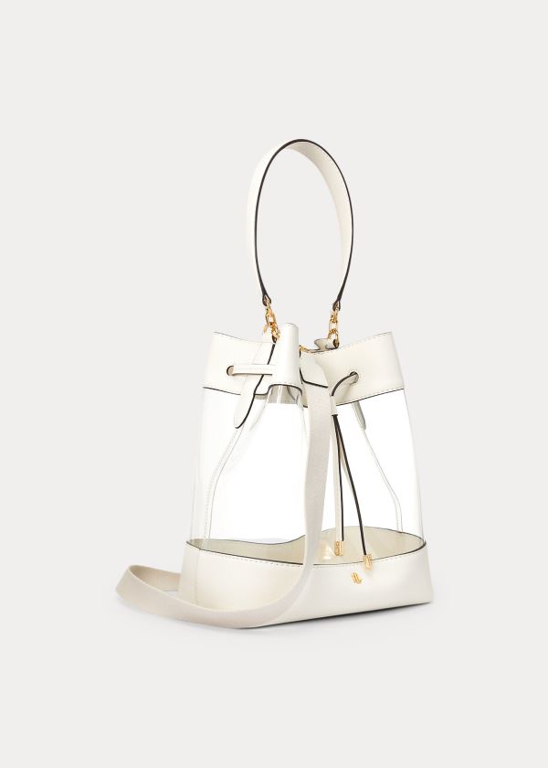 Ralph Lauren Medium Debby Drawstring Bag Krém | 8LXZ5w1u