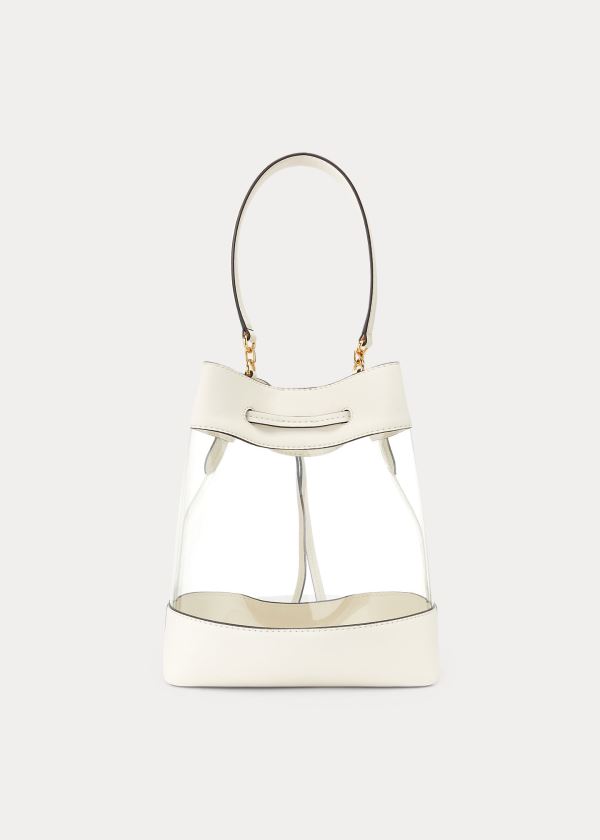 Ralph Lauren Medium Debby Drawstring Bag Krém | 8LXZ5w1u