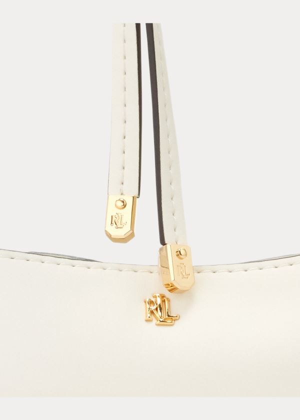 Ralph Lauren Medium Debby Drawstring Bag Krém | 8LXZ5w1u