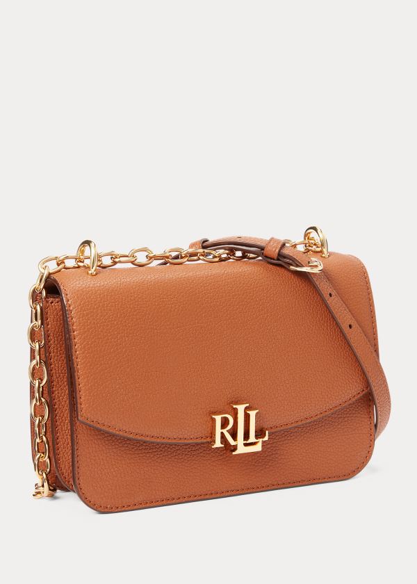 Ralph Lauren Medium Læder Crossbody Bag Hnědé | Fjr06jsj