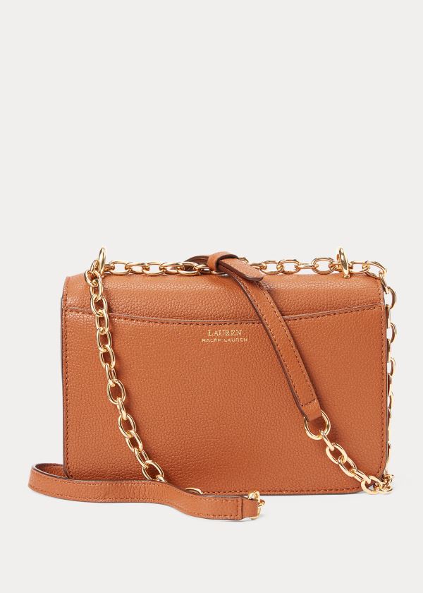 Ralph Lauren Medium Læder Crossbody Bag Hnědé | Fjr06jsj