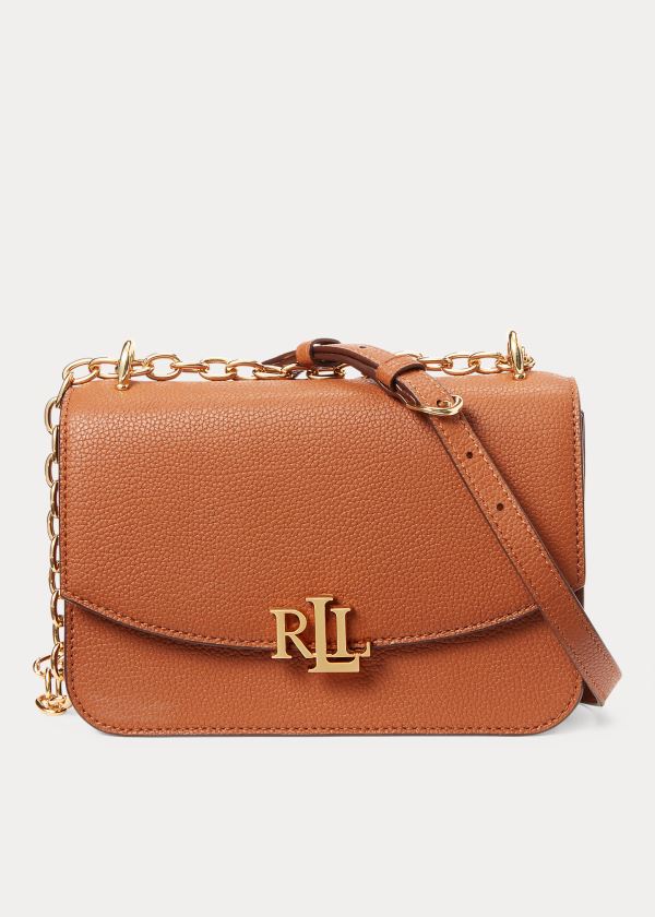 Ralph Lauren Medium Læder Crossbody Bag Hnědé | Fjr06jsj