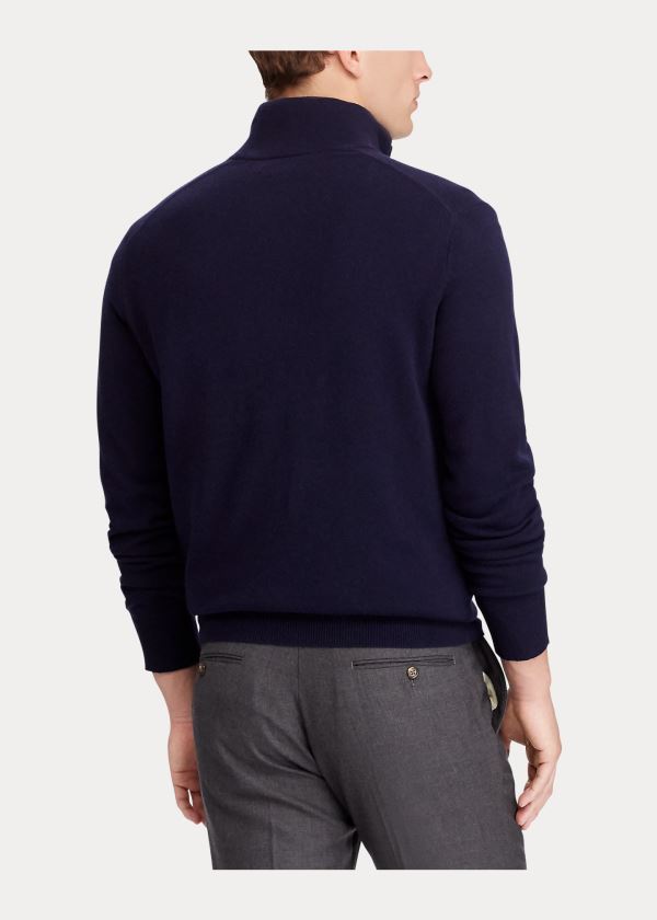Ralph Lauren Merino Quarter-Zip Svetrové Blankyt | 9lYqWEnk