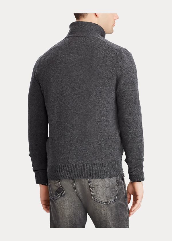 Ralph Lauren Merino Quarter-Zip Svetrové Šedé | xLmXRaHR