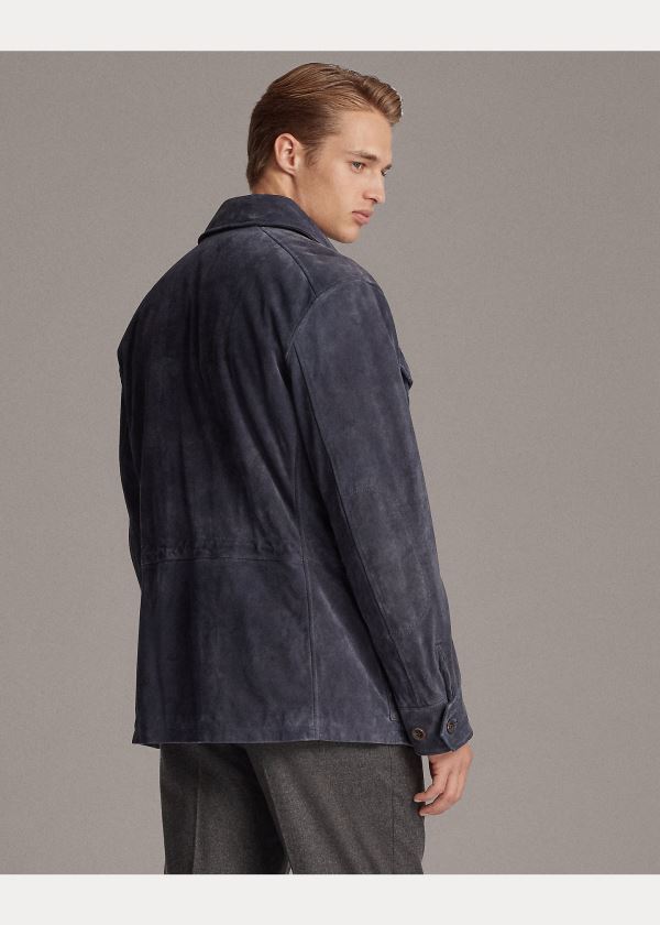 Ralph Lauren Merton Semišové Jacket Blankyt | UmP8Jc77