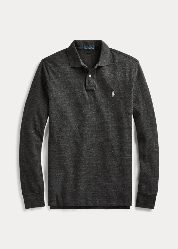 Ralph Lauren Mesh Long-Sleeve Polo Shirt – All Fits Tmavě Šedé | 0SW6m5RQ
