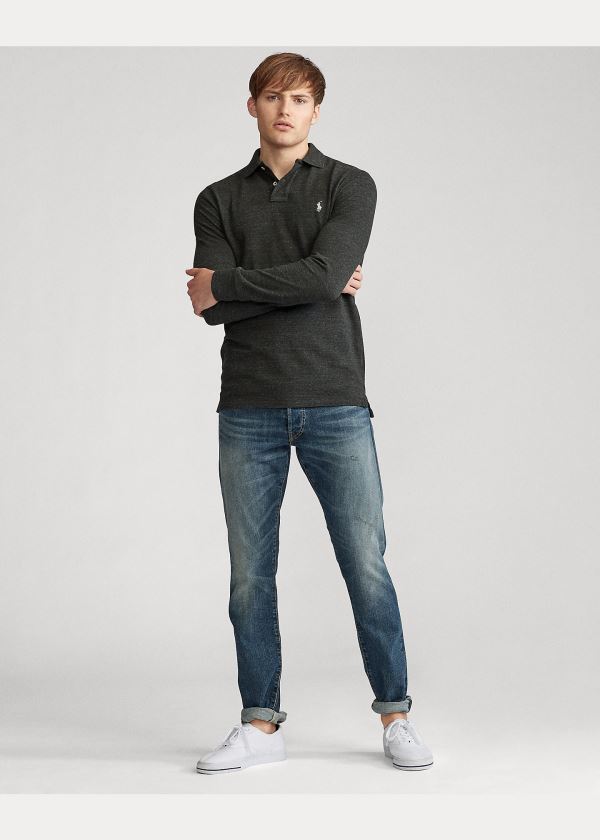 Ralph Lauren Mesh Long-Sleeve Polo Shirt – All Fits Tmavě Šedé | 0SW6m5RQ