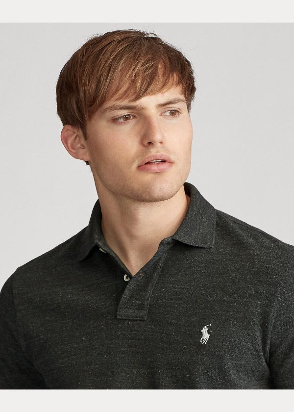 Ralph Lauren Mesh Long-Sleeve Polo Shirt – All Fits Tmavě Šedé | 0SW6m5RQ