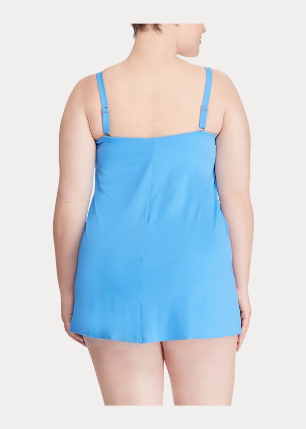 Ralph Lauren Mesh-Overlay One-Piece Suit Světle Blankyt | OlUQof1t