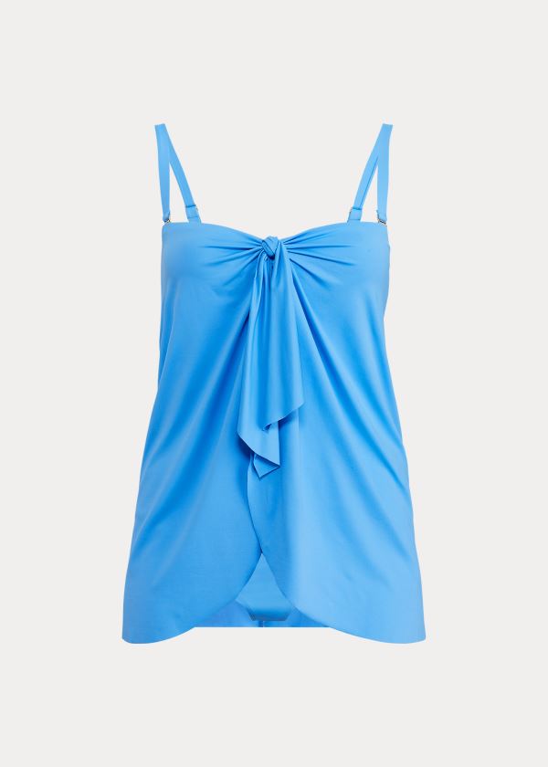 Ralph Lauren Mesh-Overlay One-Piece Suit Světle Blankyt | OlUQof1t