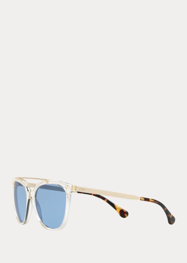 Ralph Lauren Metal-Frame Square Sunglasses Šedé | EWBOniJn