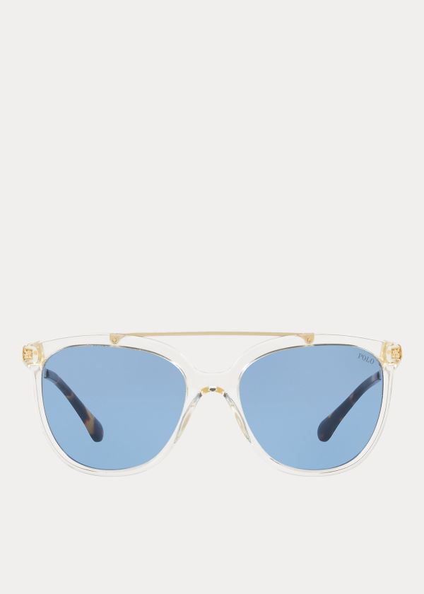 Ralph Lauren Metal-Frame Square Sunglasses Šedé | EWBOniJn