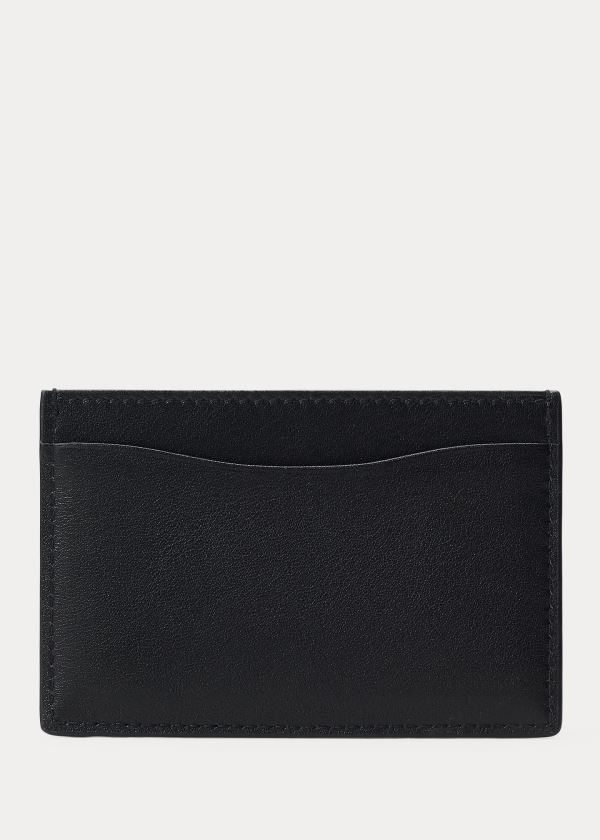 Ralph Lauren Metal-Plaque Læder Card Case Černé | ljtZXKzn