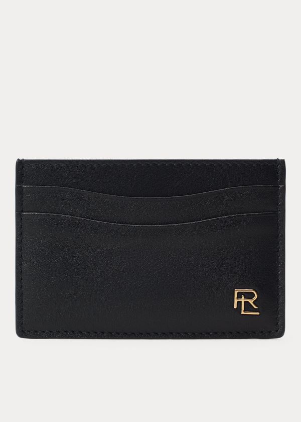Ralph Lauren Metal-Plaque Læder Card Case Černé | ljtZXKzn