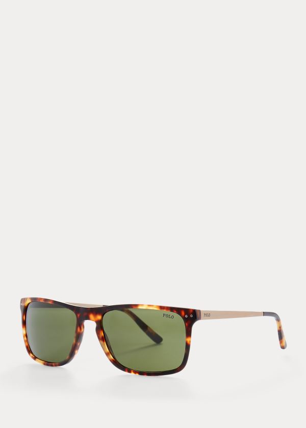 Ralph Lauren Metal Temple Sunglasses Zelene | W3GX6sZ4