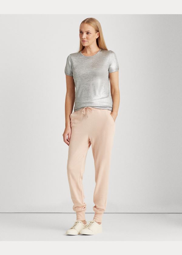 Ralph Lauren Metallic Tee Stříbrné | uJELaSxp