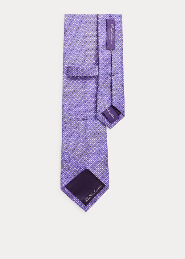 Ralph Lauren Micro-Diamond Silk Tie Fialové | 4rHpDAMA