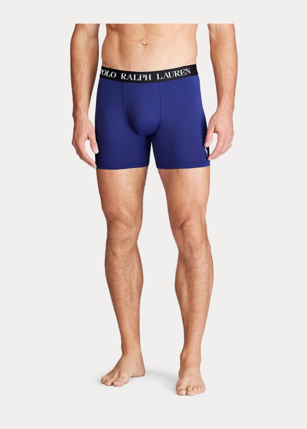Ralph Lauren Microfiber Boxerské Brief Královská Modrá Blankyt Bílé | HvtABR4C