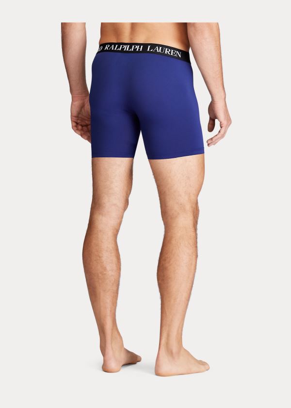 Ralph Lauren Microfiber Boxerské Brief Královská Modrá Blankyt Bílé | HvtABR4C