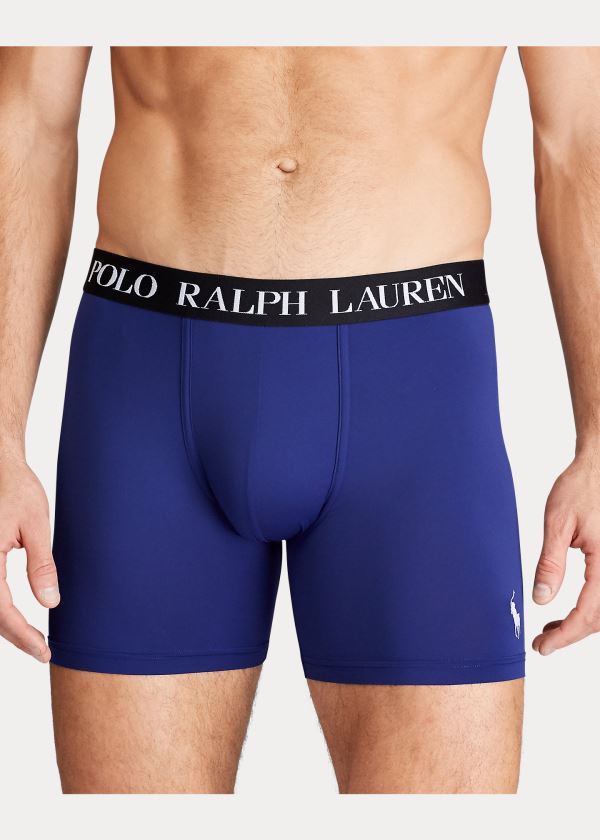 Ralph Lauren Microfiber Boxerské Brief Královská Modrá Blankyt Bílé | HvtABR4C