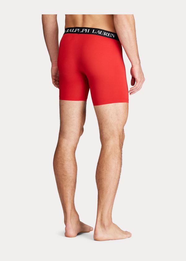 Ralph Lauren Microfiber Boxerské Brief Červené Černé | jospR1yU