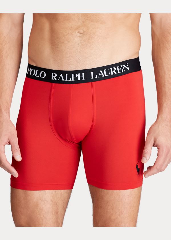 Ralph Lauren Microfiber Boxerské Brief Červené Černé | jospR1yU
