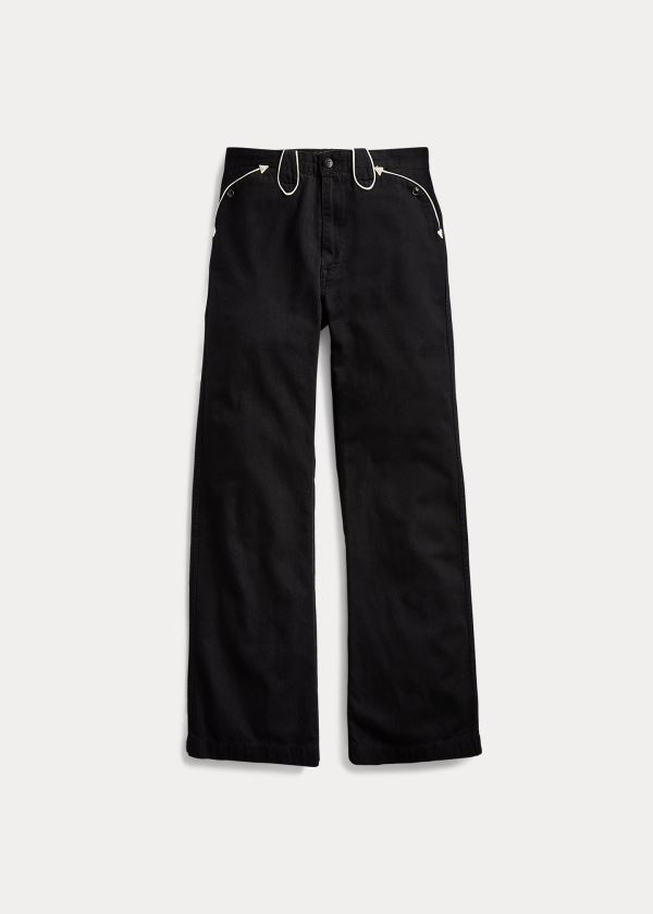 Ralph Lauren Mid-Rise Flare Western Pant Černé | iCVhrTGI
