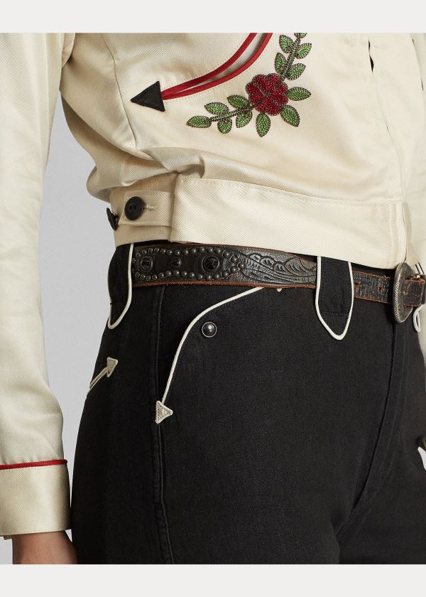 Ralph Lauren Mid-Rise Flare Western Pant Černé | iCVhrTGI