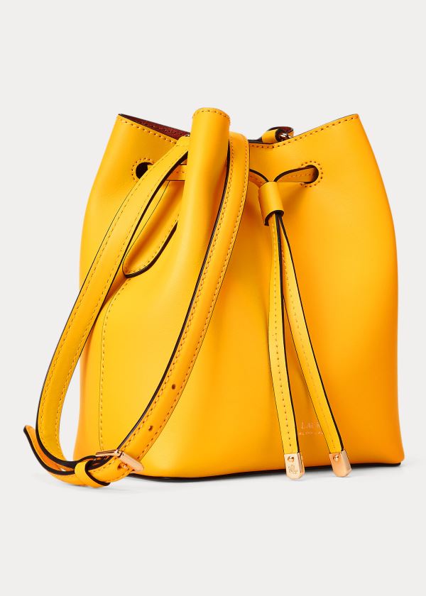Ralph Lauren Mini Debby II Drawstring Bag Žluté Hnědé | xU9k6HbO