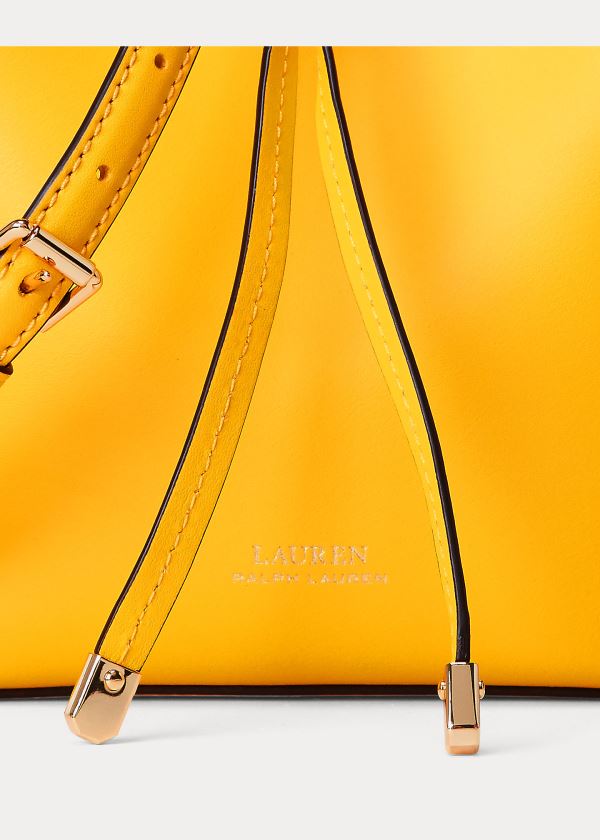 Ralph Lauren Mini Debby II Drawstring Bag Žluté Hnědé | xU9k6HbO