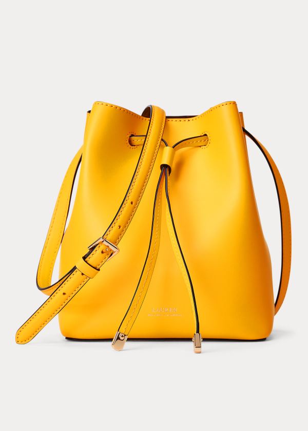 Ralph Lauren Mini Debby II Drawstring Bag Žluté Hnědé | xU9k6HbO