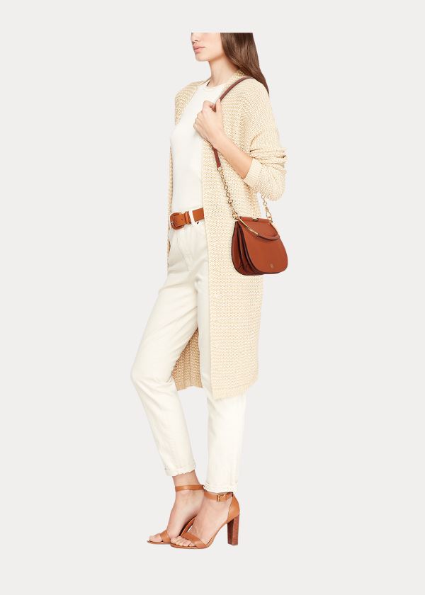 Ralph Lauren Mini Læder Round Satchel Hnědé | jW59GQxx