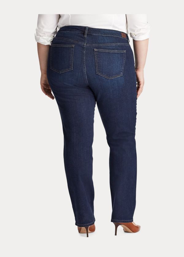 Ralph Lauren Modern Straight Curvy Jean Tmavě Královská Modrá Blankyt | p1eHtOnB